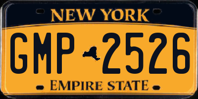 NY license plate GMP2526
