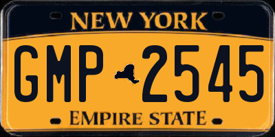 NY license plate GMP2545