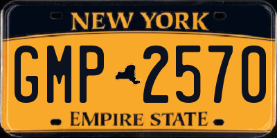 NY license plate GMP2570