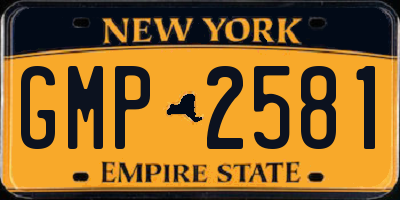 NY license plate GMP2581