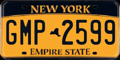 NY license plate GMP2599