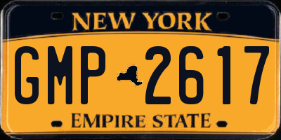 NY license plate GMP2617