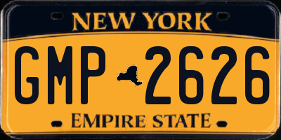 NY license plate GMP2626