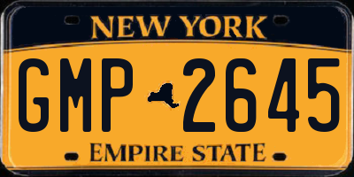 NY license plate GMP2645