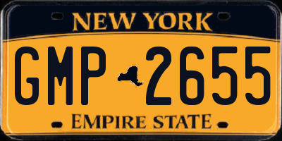 NY license plate GMP2655