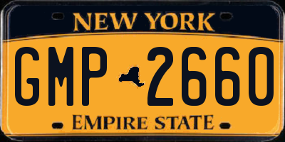 NY license plate GMP2660