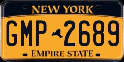 NY license plate GMP2689