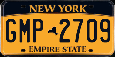 NY license plate GMP2709