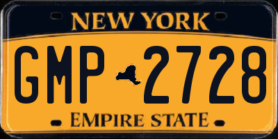 NY license plate GMP2728