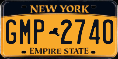 NY license plate GMP2740