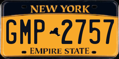 NY license plate GMP2757