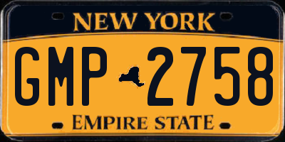 NY license plate GMP2758