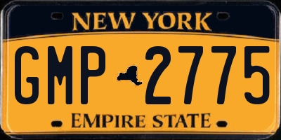 NY license plate GMP2775
