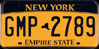 NY license plate GMP2789