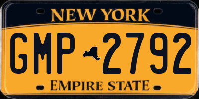 NY license plate GMP2792