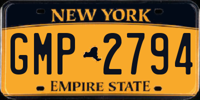 NY license plate GMP2794