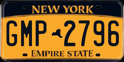 NY license plate GMP2796