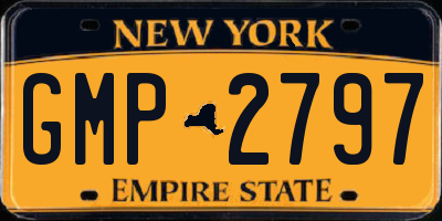 NY license plate GMP2797