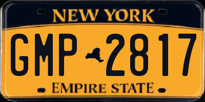 NY license plate GMP2817