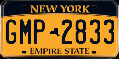 NY license plate GMP2833