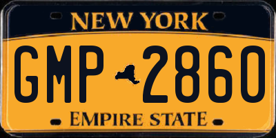 NY license plate GMP2860
