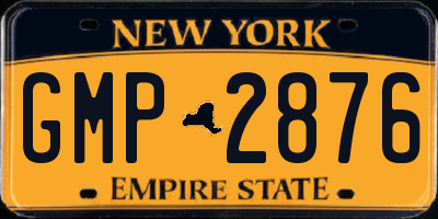 NY license plate GMP2876