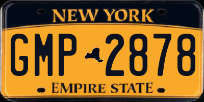 NY license plate GMP2878