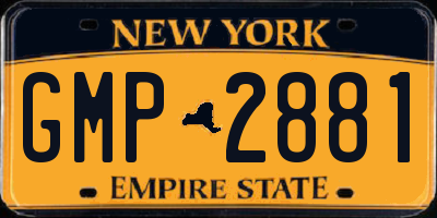 NY license plate GMP2881