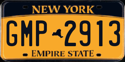 NY license plate GMP2913