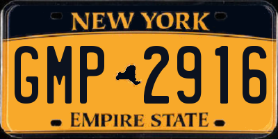 NY license plate GMP2916
