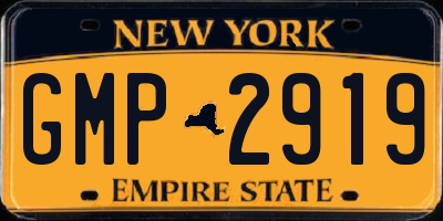 NY license plate GMP2919