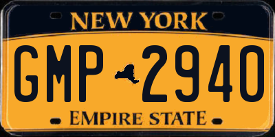 NY license plate GMP2940