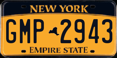 NY license plate GMP2943