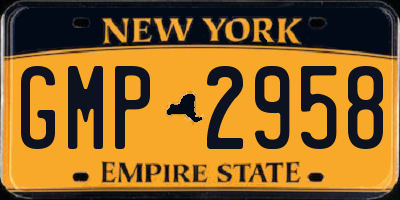 NY license plate GMP2958