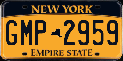 NY license plate GMP2959