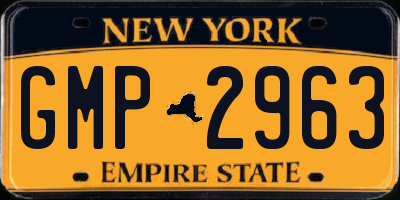 NY license plate GMP2963