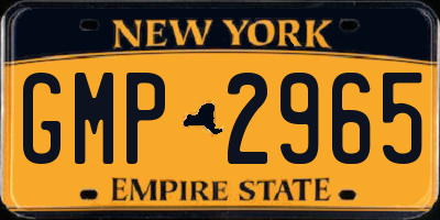 NY license plate GMP2965