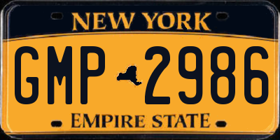 NY license plate GMP2986