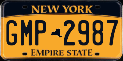 NY license plate GMP2987