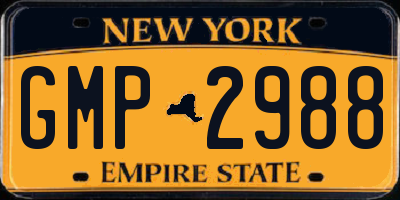 NY license plate GMP2988