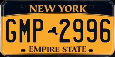 NY license plate GMP2996