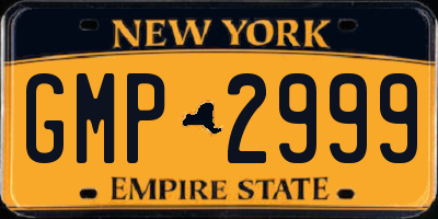 NY license plate GMP2999
