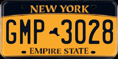 NY license plate GMP3028