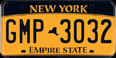 NY license plate GMP3032