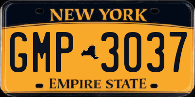 NY license plate GMP3037