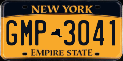 NY license plate GMP3041