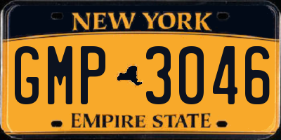 NY license plate GMP3046