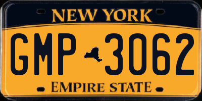 NY license plate GMP3062