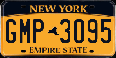 NY license plate GMP3095