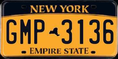 NY license plate GMP3136